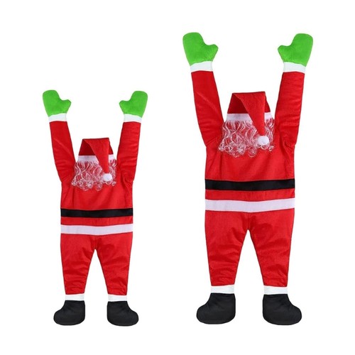 Santa climbing ladder roof - ladder,