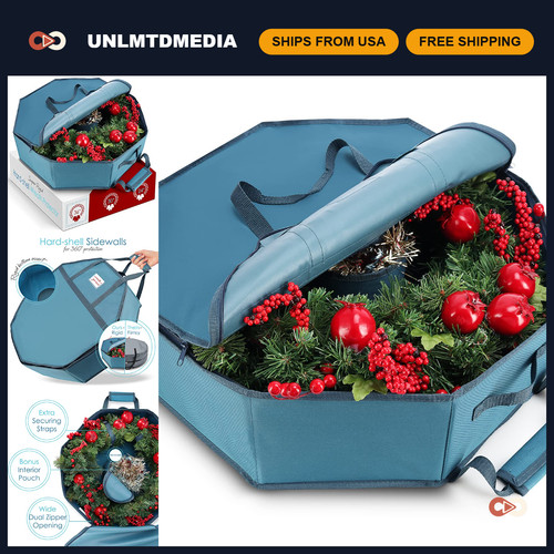Premium wreath storage bag - storage,