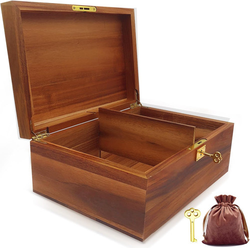 Wood box large - wood,