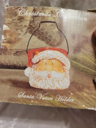 Vintage santa votive candle - vintage,